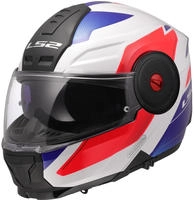 LS2 569022502L, LS2 FF902 Scope II Duria Klapphelm Weiss Rot Blau male