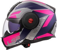 LS2 569022674XS, LS2 FF902 Scope II Oxyd Klapphelm Grau Pink Blau male