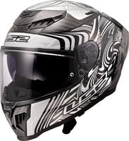 LS2 168075304XXL, LS2 FF807 Dragon Enthum Carbon Helm Weiss Carbon male