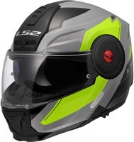 LS2 569022566XL, LS2 FF902 Scope II Duria Klapphelm Grau Gelb male