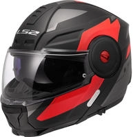 LS2 569022511XS, LS2 FF902 Scope II Duria Klapphelm Schwarz Rot male