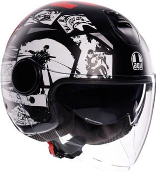 AGV Eteres History schwarz/wei&szlig;/rot