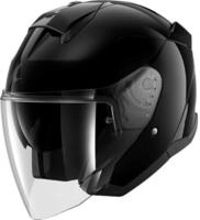 Shark HE3800-BLK-XXL, Shark Skwal Jet Blank Open Face Helmet Schwarz 2XL Black