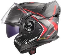 LS2 569015632XXL, LS2 FF901 Advant X Carbon Future II Klapphelm Rot male