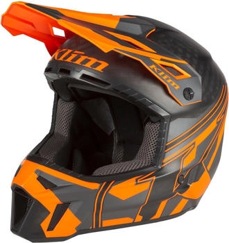 Klim F3 Carbon Pro Ascent Snowmobil schwarz/orange