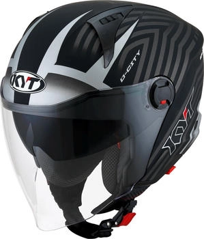 KYT Helmet D-City Lucent schwarz/silber