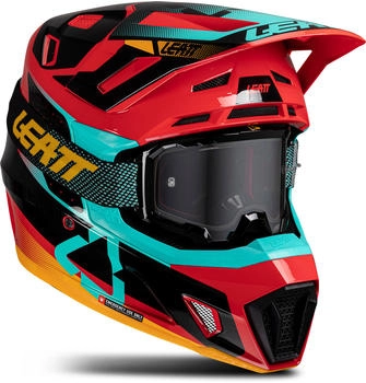 Leatt 7.5 Vector mit Brille schwarz/rot/blau
