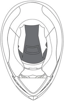 AGV K-3 SV Helmkronenpolster schwarz