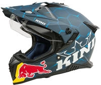 Kini KRADV-004, Kini ADV X Red Bull 2.0, Endurohelm - Matt Dunkelblau/Wei&szlig;/Blau - L