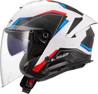 LS2 366182026XXL, LS2 OF618 Verso II Air Jethelm Weiss Rot Blau male