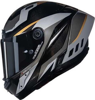 Nolan X-804 RS Ultra Carbon Lesmo M Carbon/Light Grey/Grey/Gold