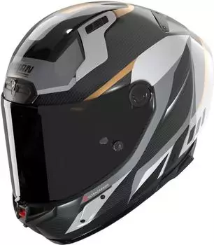 Nolan X-804 RS Ultra Carbon Lesmo S Carbon/Light Grey/Grey/Gold