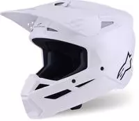 Alpinestars Motocross-Helm S-M3 XL Solid - Wei&szlig; Glossy