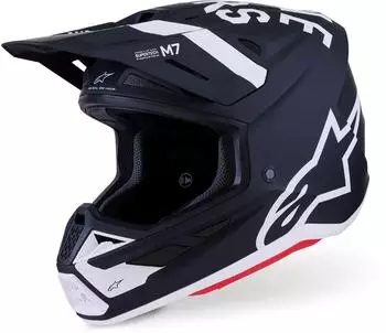 Alpinestars S-M7 Dasher Helmet ECE06 Black White Matt Size: XS