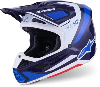 Alpinestars Helmet S-M7 Rise Blue / White 2026 M