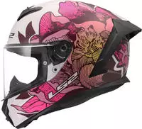 LS2 168200402L, LS2 FF820 Rapid III Poppies II, Integralhelm - Wei&szlig;/Pink - L