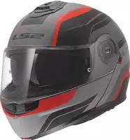 LS2 05127025, LS2 Klapphelm FF908 Strobe II Monza Schwarz Grau Rot XXL Schwarz...