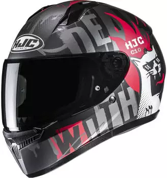 HJC C10 Fop grau/weiss/rot