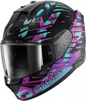 Shark HE0913E-KXK-S, Shark D-Skwal 3 Reptaia Helm Schwarz Lila male