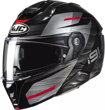 HJC i91 Dusk Helmet black-grey-red size S for Men