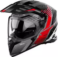 Airoh PAI64A13111SR1C, Airoh Bandit Spicy, Endurohelm - Schwarz/Grau/Rot - XS