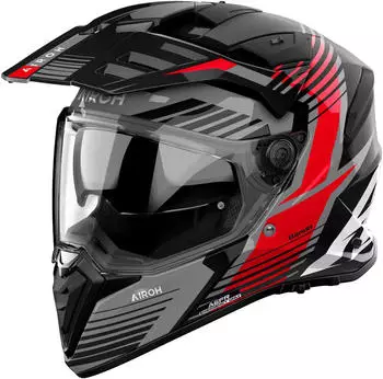 Airoh Helm Bandit Spicy schwarz/grau-rot - Gr&ouml;&szlig;e XXL L Black/Grey/Red