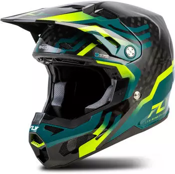 Fly Racing Racing Formula S Carbon/Petrol/Neon-Gelb