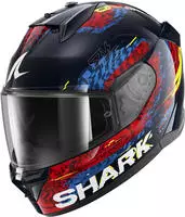 Shark HE0908EBRBXS, Shark D-Skwal 3 Speed-Vib, Integralhelm - Schwarz/Rot/Blau...