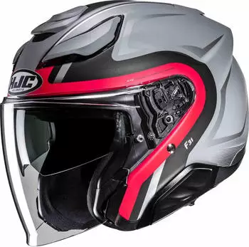HJC F31 Bask Jet schwarz/grau/rot