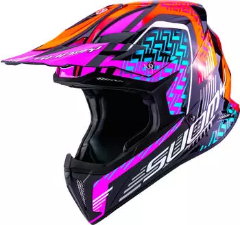 Suomy X-Wing Motley schwarz/rot/lila
