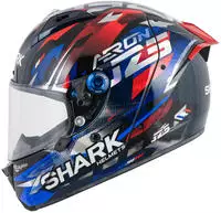 Shark HE0150EDBUL, Shark Aeron Replica Zarco Gp De France Full Face Helmet Blau...