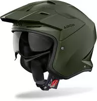 Airoh PAI63A13840MG2C, Airoh Kombakt Open Face Helmet Gr&uuml;n S Military Green...