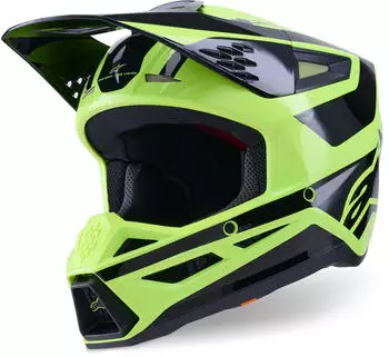 Alpinestars S-M3 Heat ECE 22.06 yellow fluo black glossy
