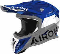 Airoh AV22F18, Airoh Aviator Ace 2 Fury, Motocrosshelm - Grau/Wei&szlig;/Blau - L