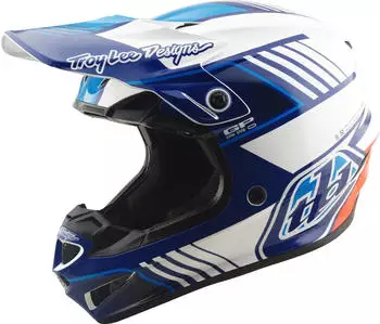Troy Lee Designs GP Pro MIPS Segment weiss/türkis/blau