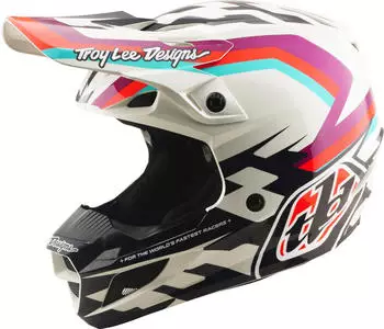Troy Lee Designs SE5 Polycarbonate MIPS Dash Motocross Helm schwarz-weiss