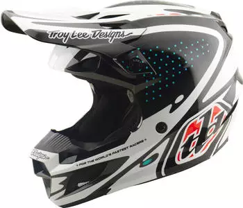 Troy Lee Designs SE5 Polycarbonate MIPS The Line Motocross Helm schwarz-weiss
