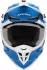 Acerbis Linear Motocross Helm weiss-türkis-blau