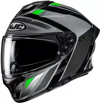 HJC HJC C71 Faber Helm schwarz-grau-gr&uuml;n