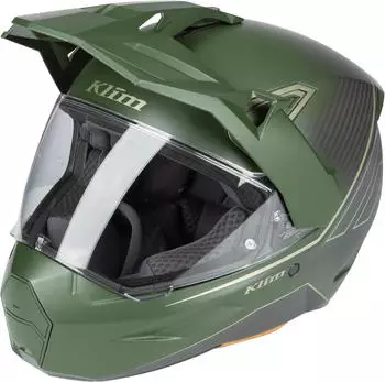 Klim X1 Alpha Graphic Carbon Enduro Helm grün
