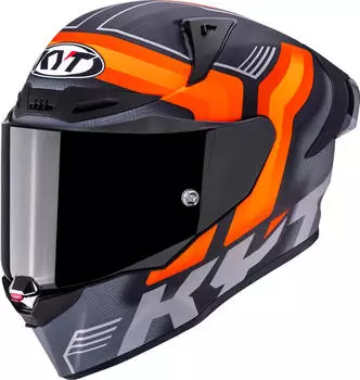 KYT Helmet R1R Carbon Accelerator Helm carbon-orange