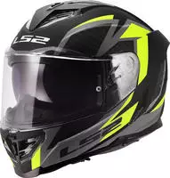 LS2 168180511XS, LS2 FF818 Storm III Dynamo Helm Schwarz Gelb male