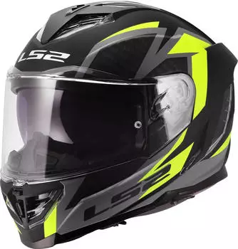 LS2 FF818 Storm III Dynamo Helm schwarz-gelb