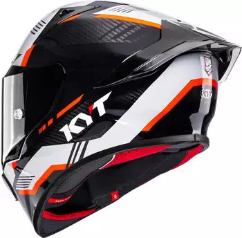 KYT Helmet R1R Carbon Zone Helm carbon-orange