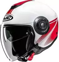 HJC 17170107, HJC i40N Vision Jethelm Schwarz Weiss Rot male
