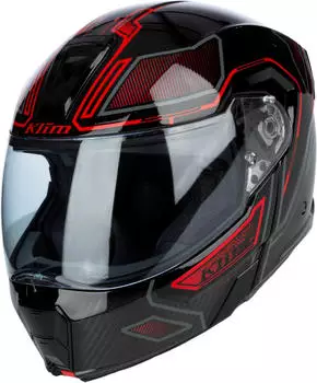 Klim GT1 Expedition Carbonhelm schwarz-rot