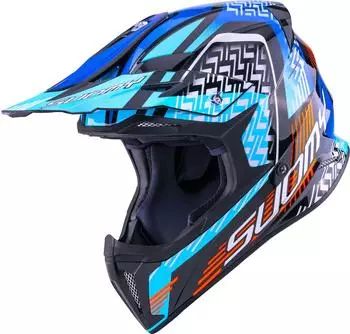Suomy X-Wing Motley Motocross Helm schwarz-blau