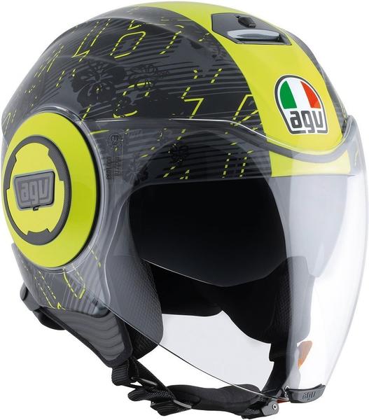 AGV Fluid Ibiscus Gunmetal/Yellow