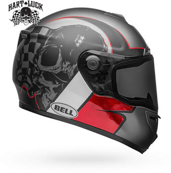 Bell Helmets Bell SRT hart-luck gloss/matte charcoal/white/red skull