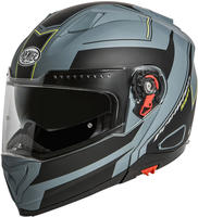 Premier 647-21046-0, Premier Delta RG, Klapphelm - Matt Grau/Schwarz/Neon-Gelb - XS